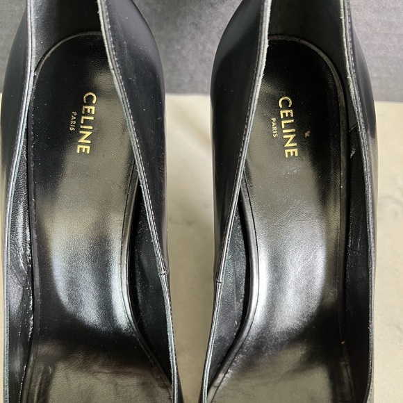 Celine Black Leather Pumps IT 40 - Picture 2 of 9